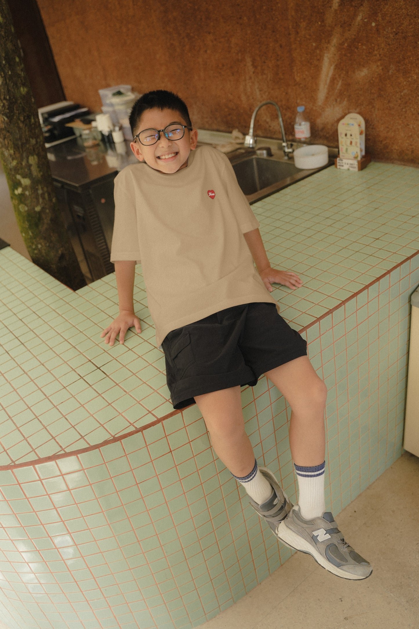 MINI TYANN TEES IN SESAME