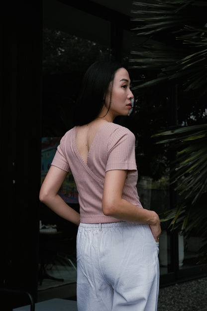 SERA CROP IN PINK A BOO