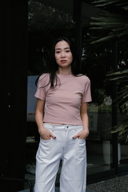 SERA CROP IN PINK A BOO