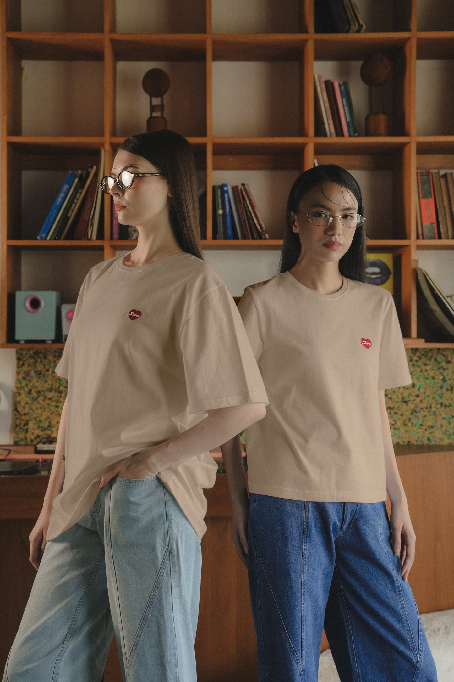 TYANN UNISEX TEES IN SESAME