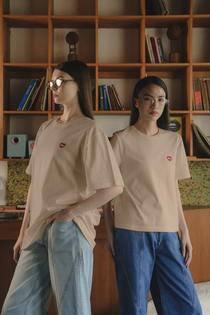 TYANN UNISEX TEES IN SESAME