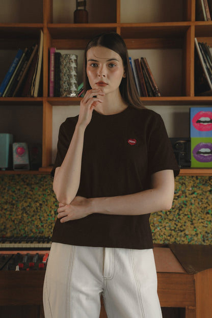 TYANN UNISEX TEES IN TRUFFLE