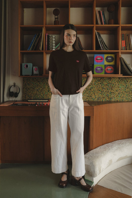 TYANN UNISEX TEES IN TRUFFLE