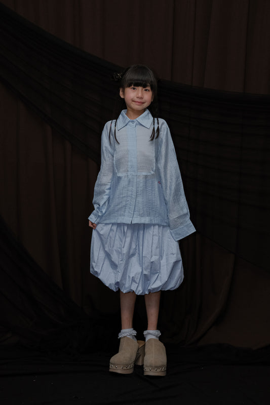 MINI SOREN SKIRT IN POLAR BLUE