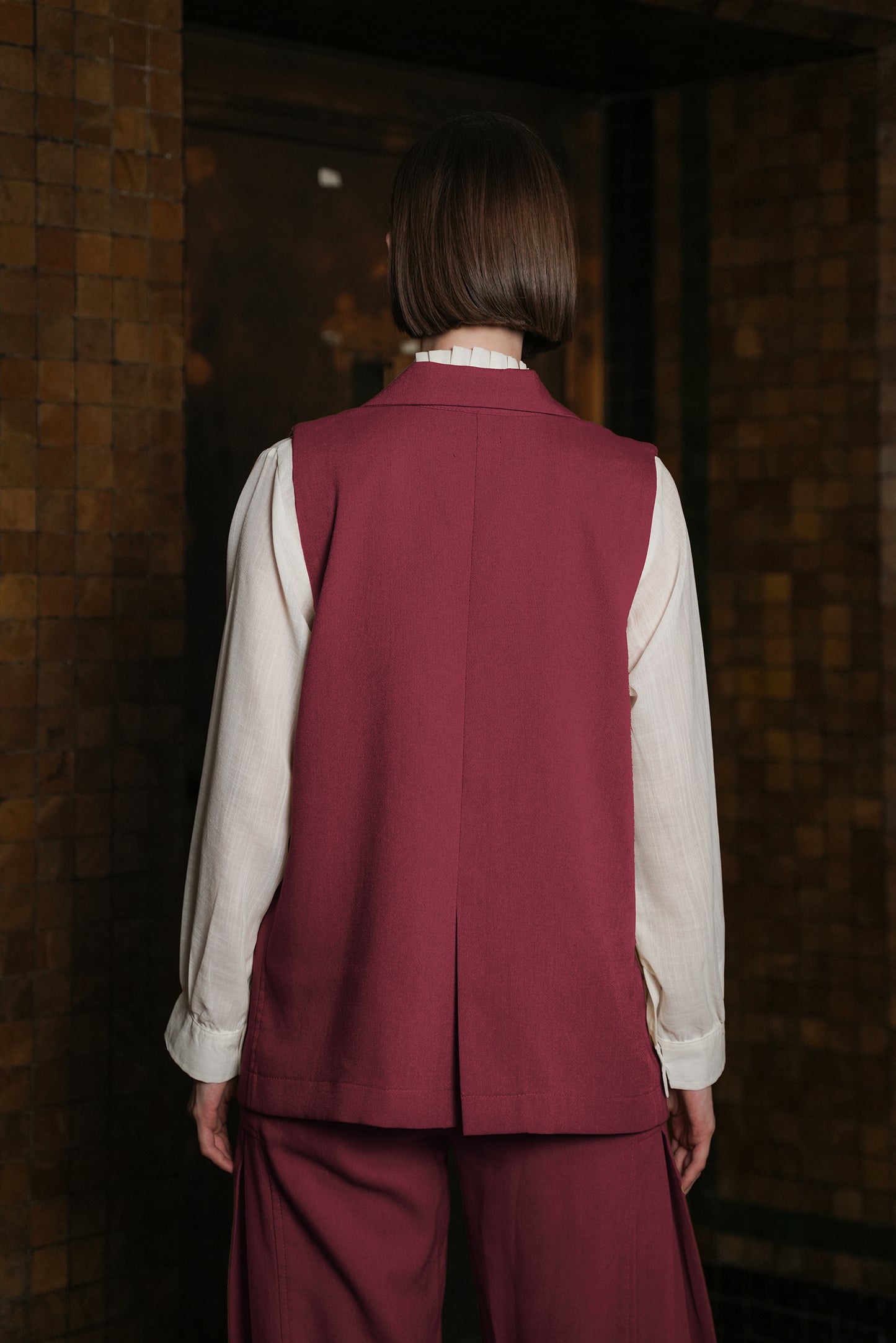 UMEDA BLAZER IN ROUGE