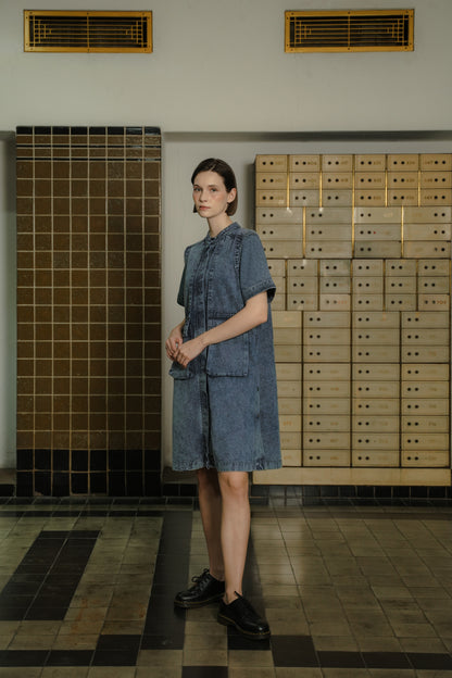 WYNNE DRESS FROST INDIGO