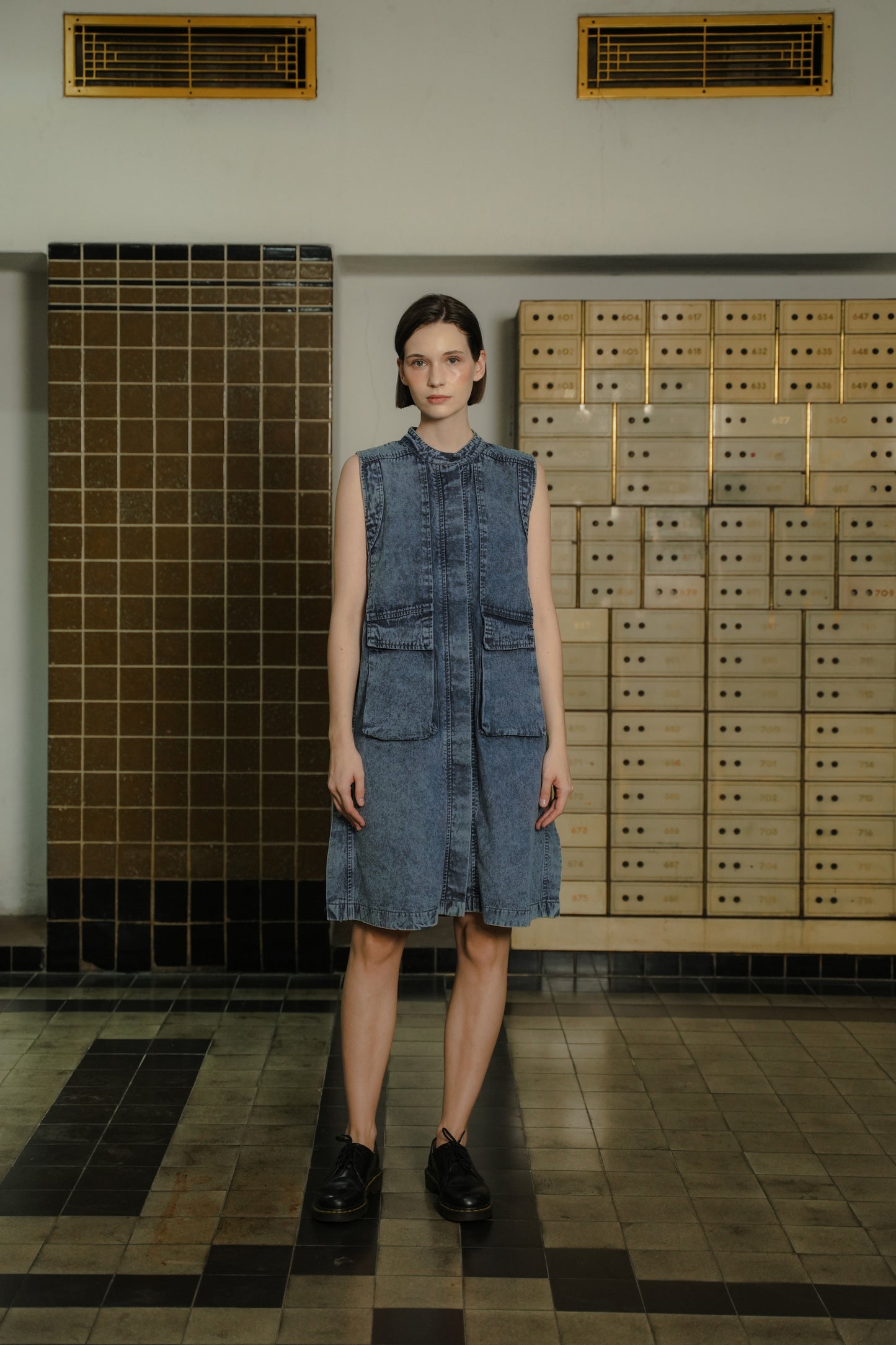 WYNNE DRESS FROST INDIGO