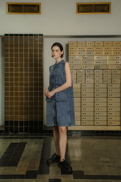 WYNNE DRESS FROST INDIGO