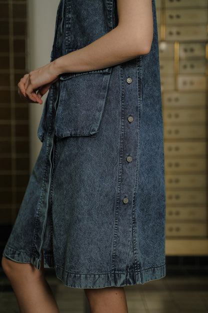 WYNNE DRESS FROST INDIGO