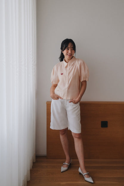 YOONA TOP IN MANGO PEACH