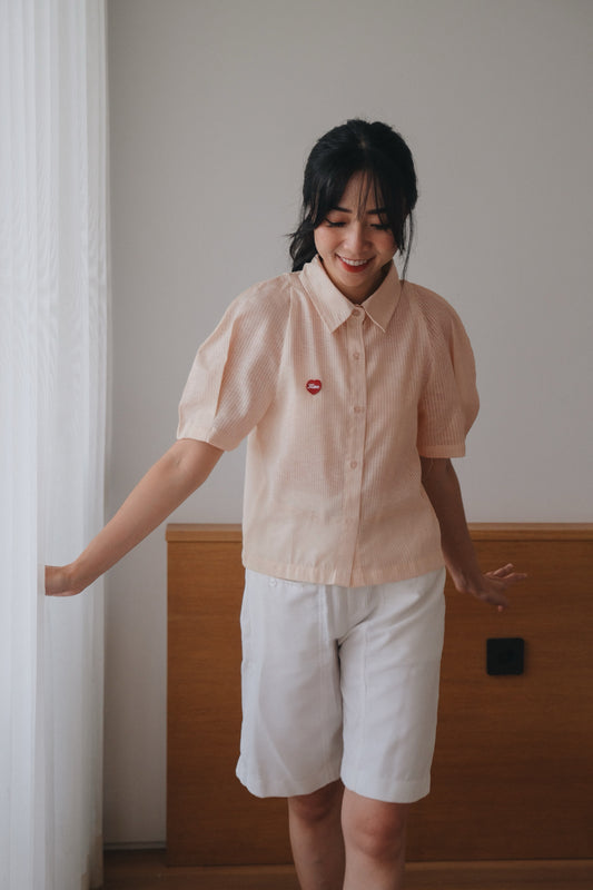 YOONA TOP IN MANGO PEACH