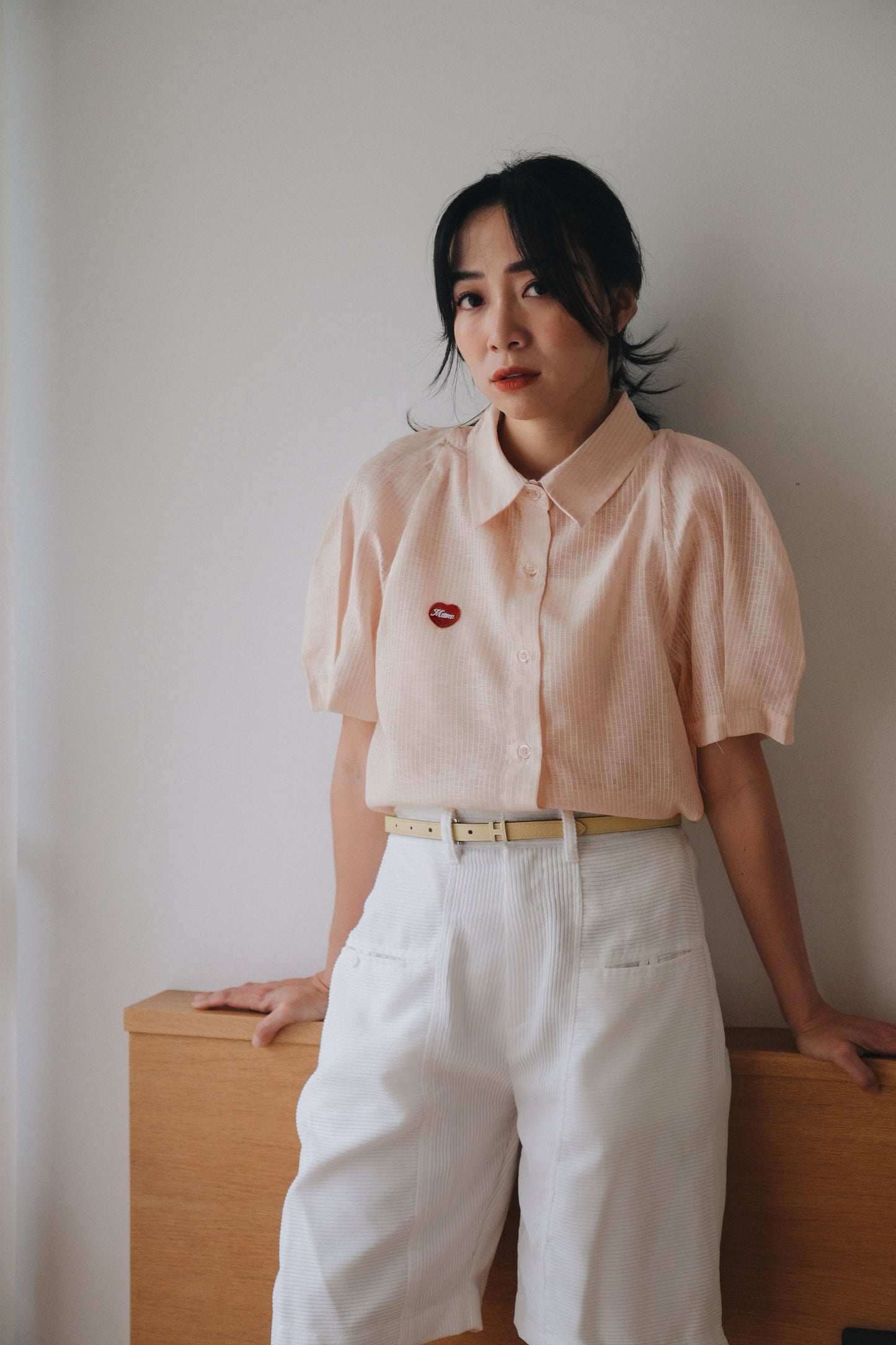 YOONA TOP IN MANGO PEACH