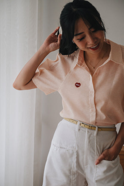 YOONA TOP IN MANGO PEACH