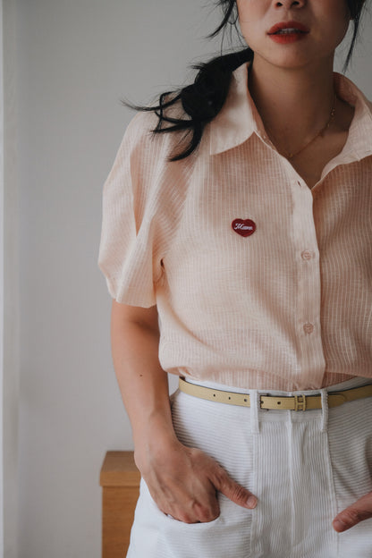 YOONA TOP IN MANGO PEACH