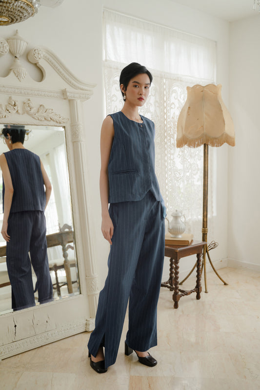 AYA VEST IN CERULEAN