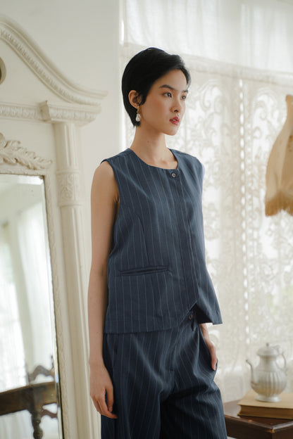 AYA VEST IN CERULEAN