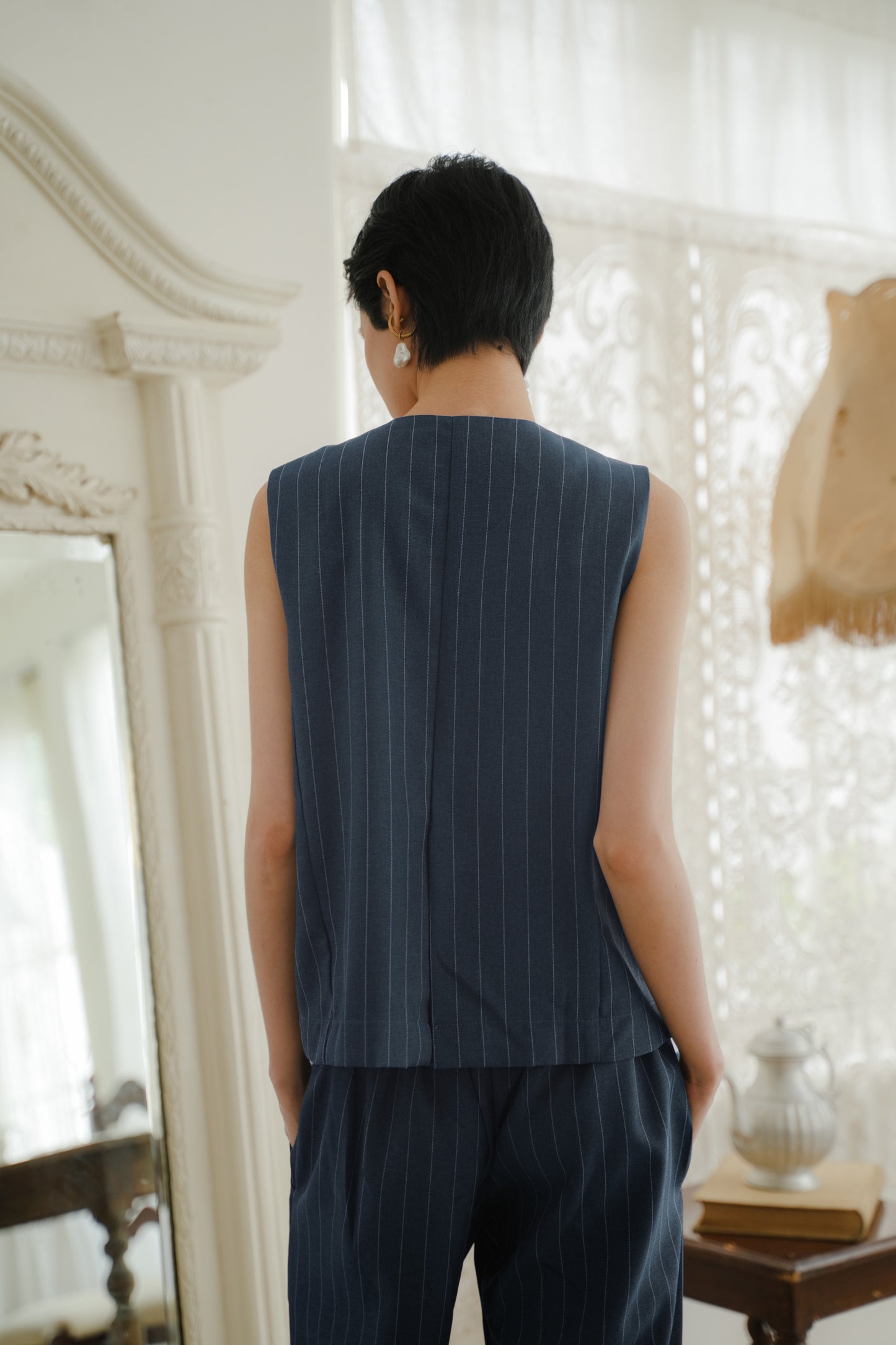 AYA VEST IN CERULEAN