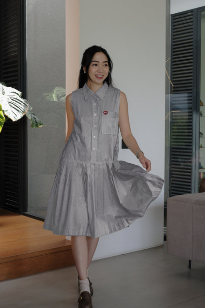 JORDIE DRESS IN BLACK SESAME