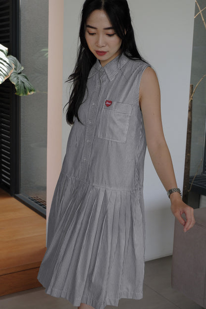 JORDIE DRESS IN BLACK SESAME
