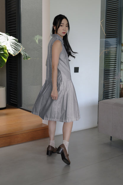 JORDIE DRESS IN BLACK SESAME