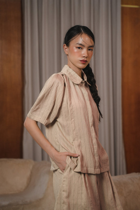 COLETTE TOP IN SHORTBREAD
