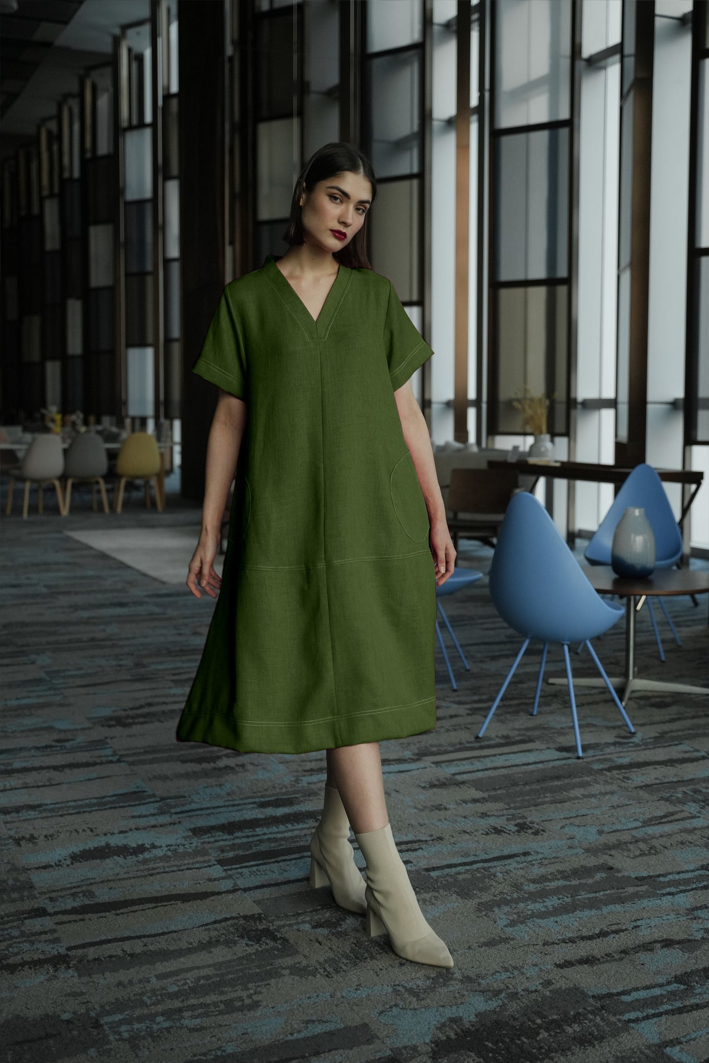 DANIELLE DRESS KITRI GREEN