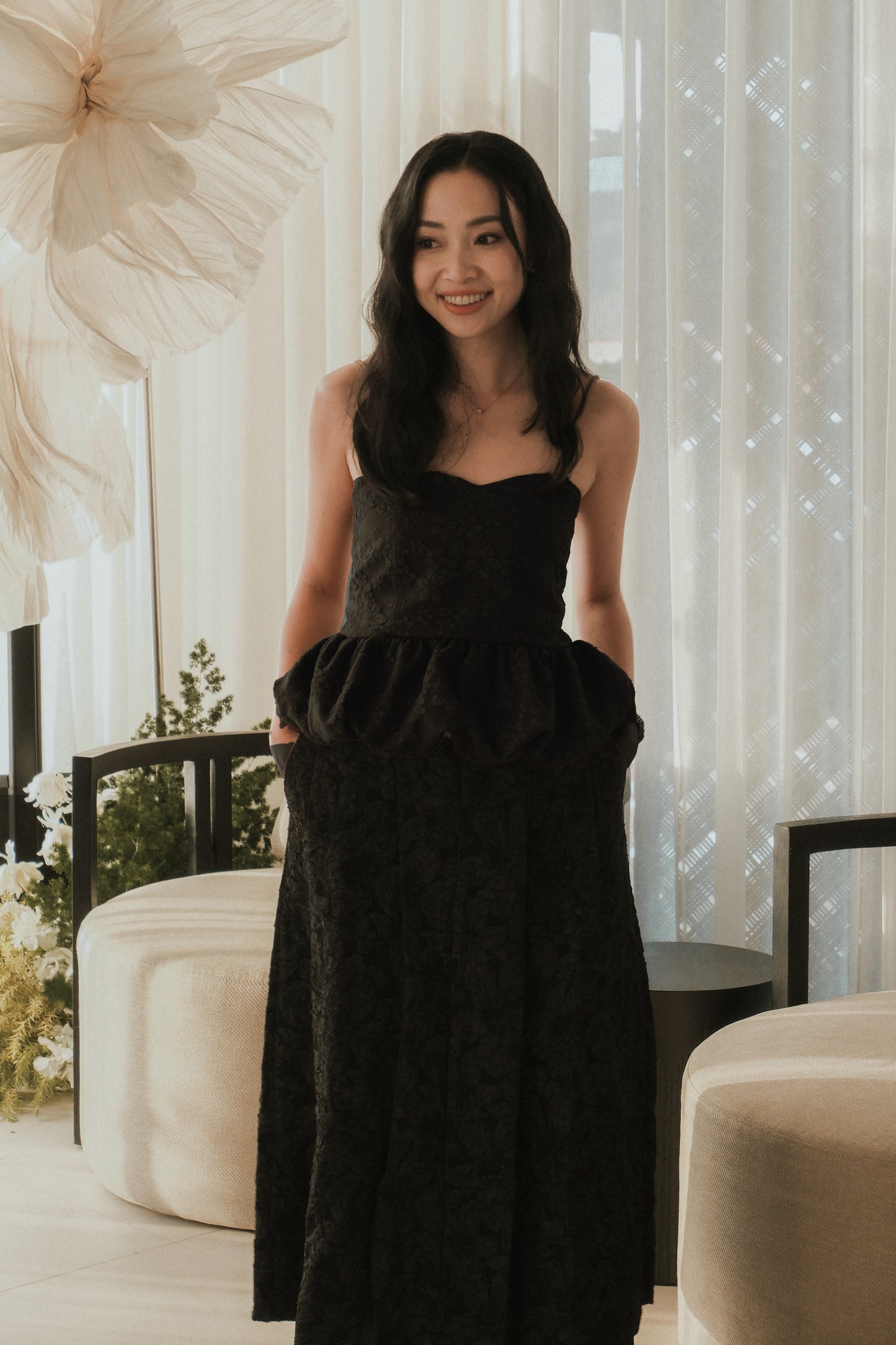 ESTHER TANK JACQUARD IN NOIR