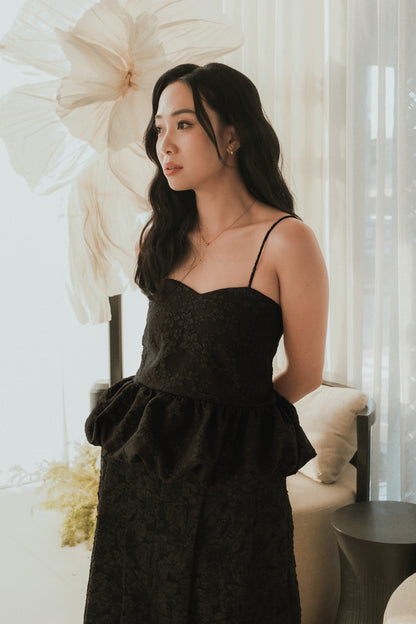 ESTHER TANK JACQUARD IN NOIR