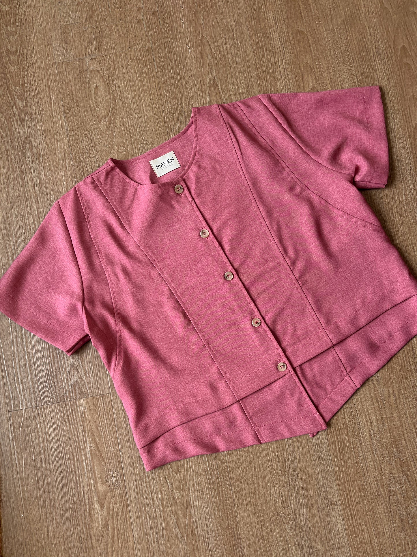 NEGISHI TOP IN PINK FLAMBE