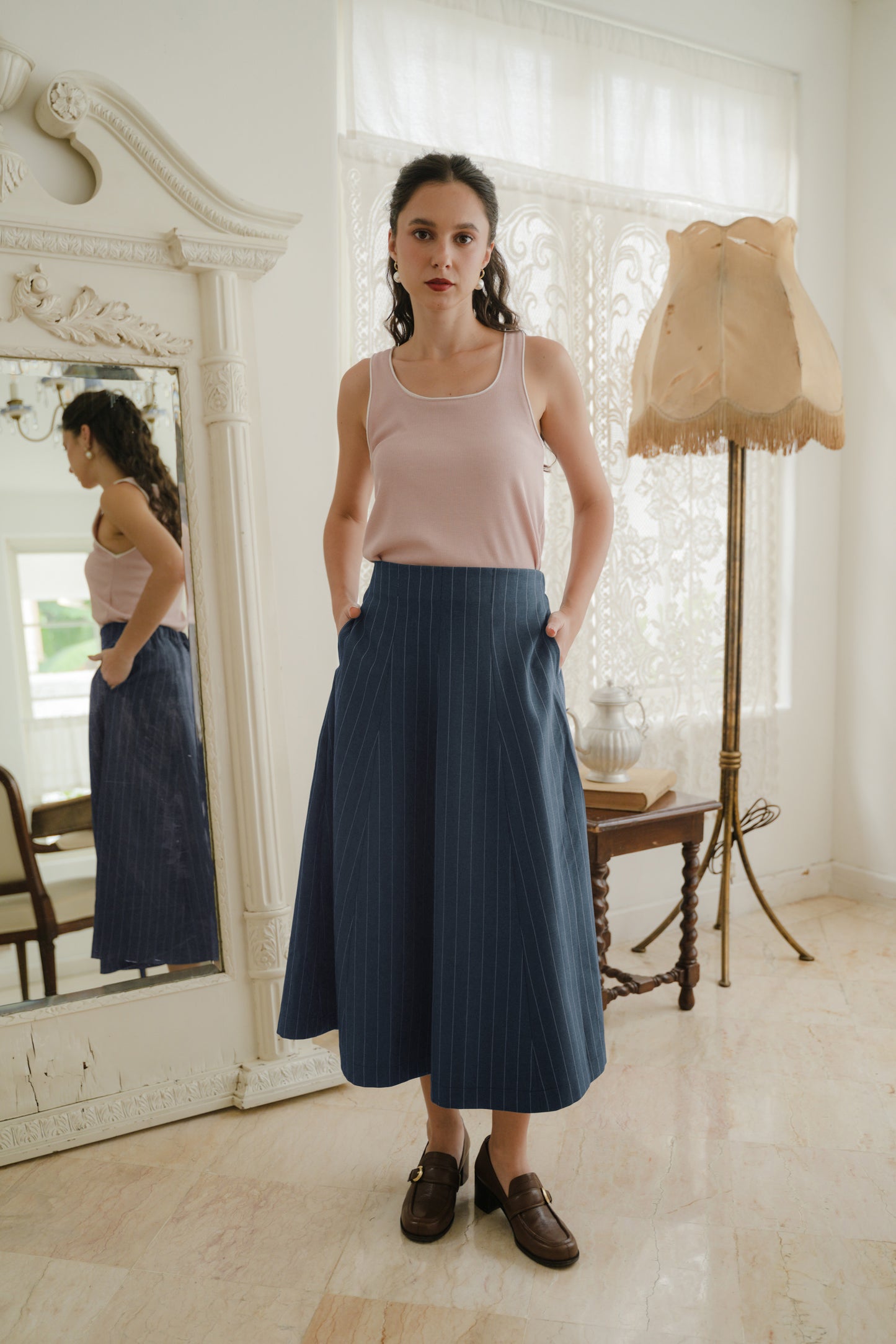 REI SKIRT IN CERULEAN