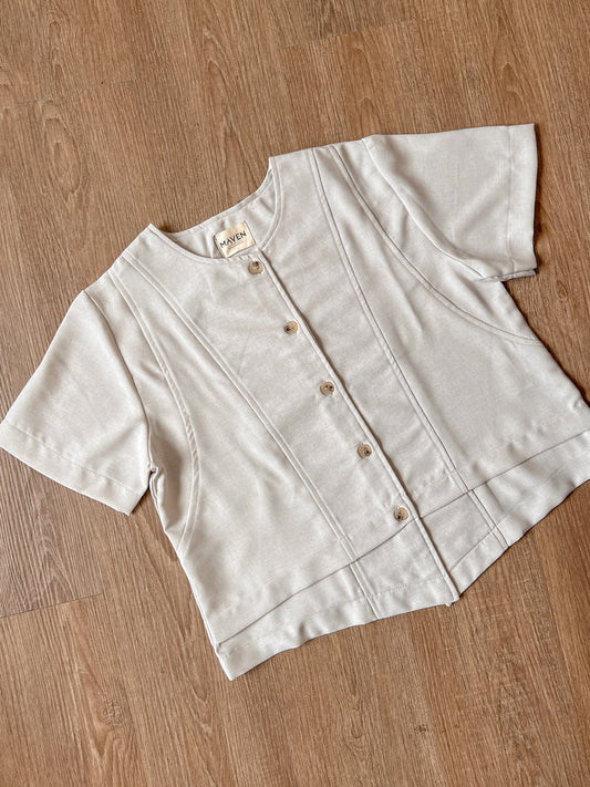 DEFECT 15% - NEGISHI TOP SLEEVE IN TAPESTRY GREY