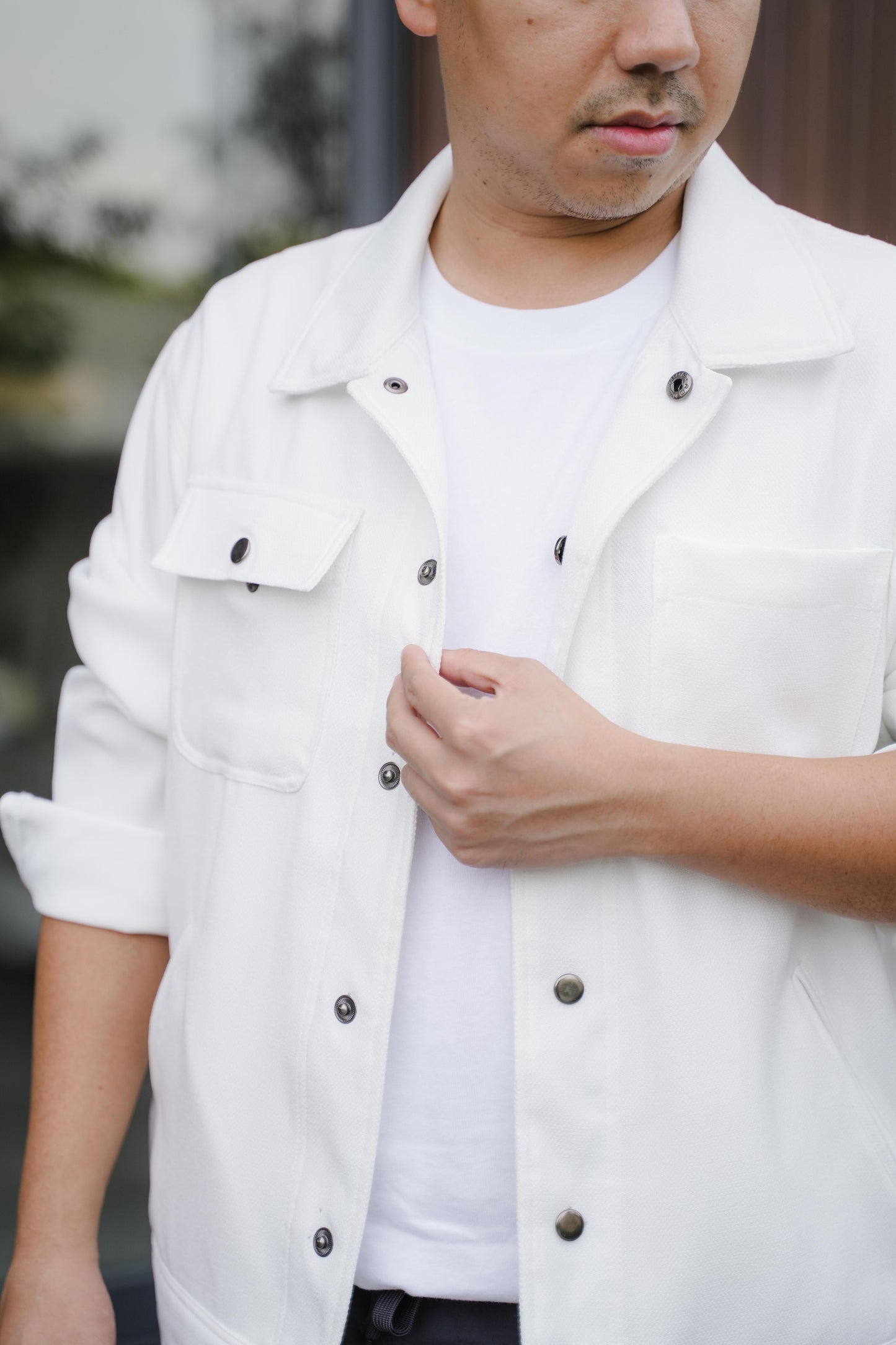 PANTHEON JACKET IN PEARL WHITE