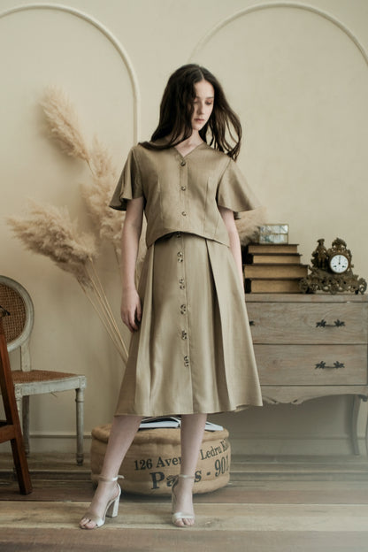 ALAIA TOP IN RIPE OLIVE