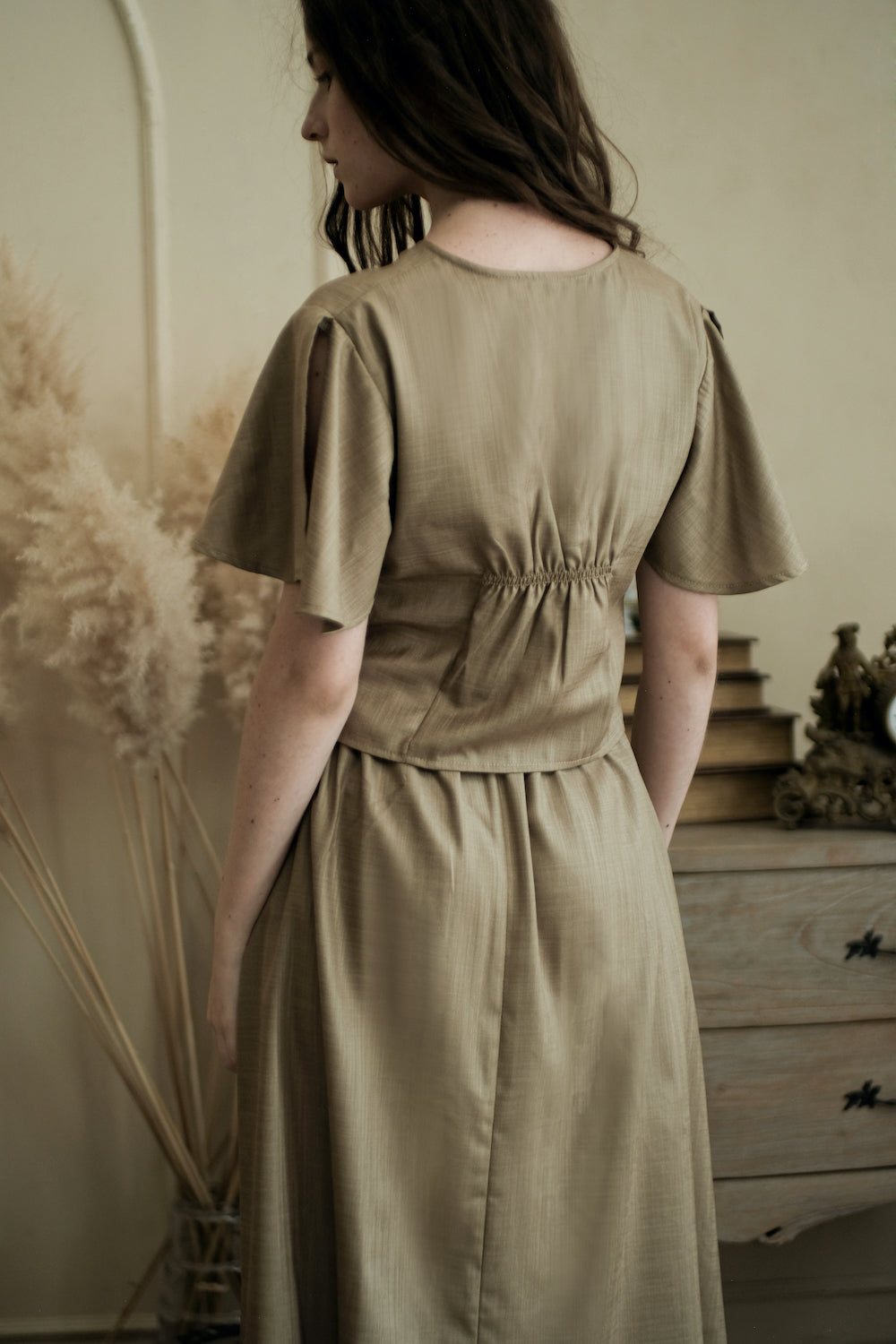 ALAIA TOP IN RIPE OLIVE