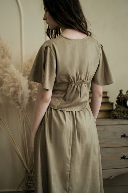 ALAIA TOP IN RIPE OLIVE