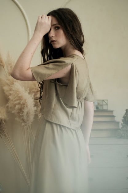 ALAIA TOP IN RIPE OLIVE