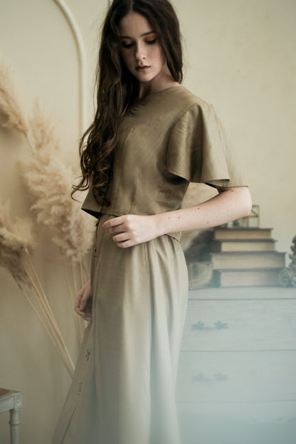 ALAIA TOP IN RIPE OLIVE