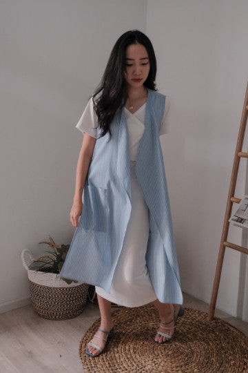 MOSES OUTER IN STRIPE BABY BLUE