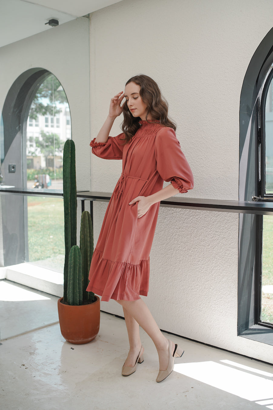 HERL DRESS IN APPLE CIDER