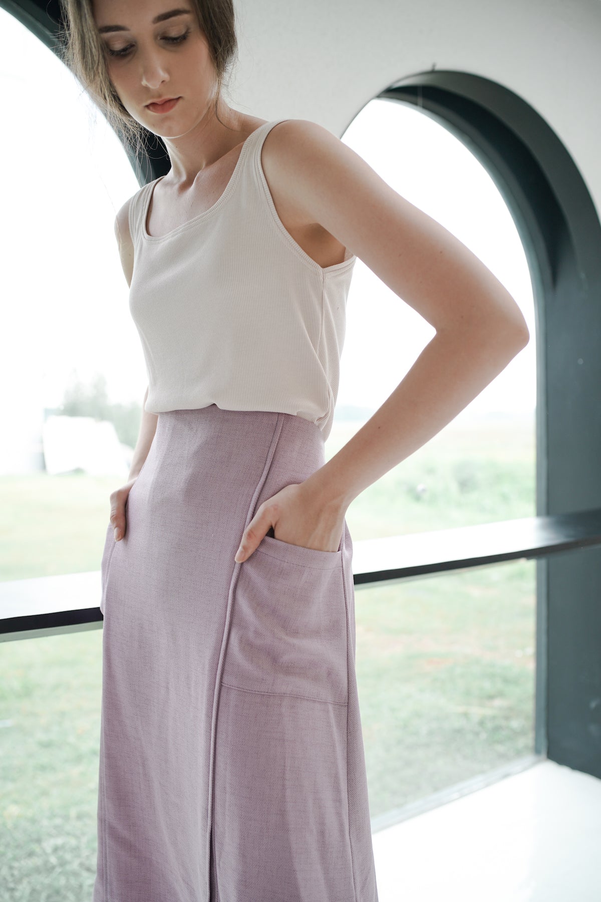 LEII SKIRT IN ORCHID LILAC