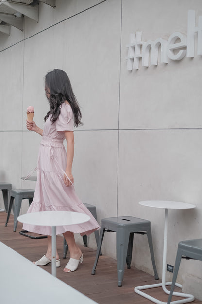 LEIKA DRESS IN PALE ROSE