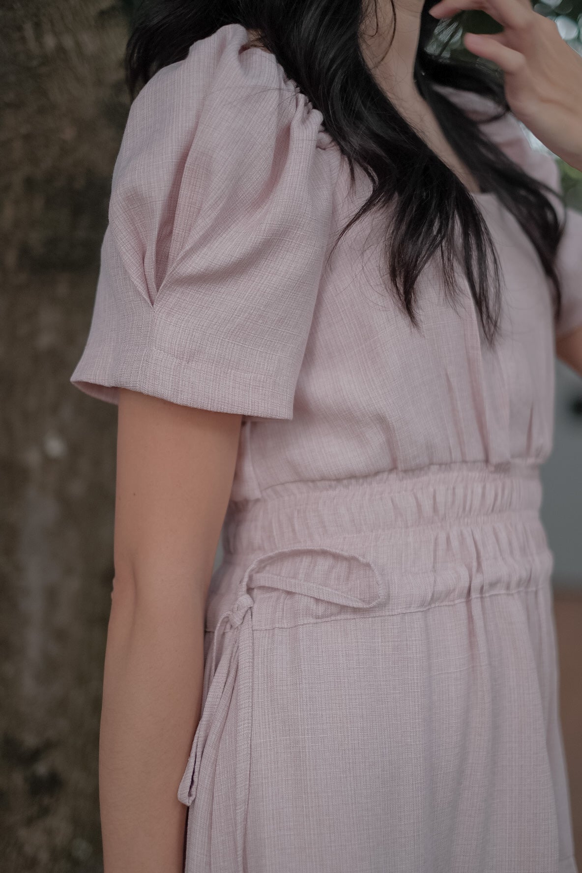 LEIKA DRESS IN PALE ROSE