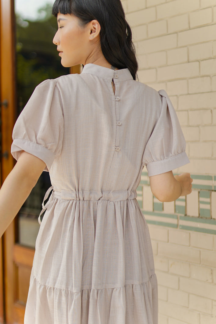 KAIA DRESS IN TOASTED ALMOND