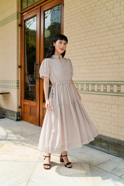 KAIA DRESS IN TOASTED ALMOND