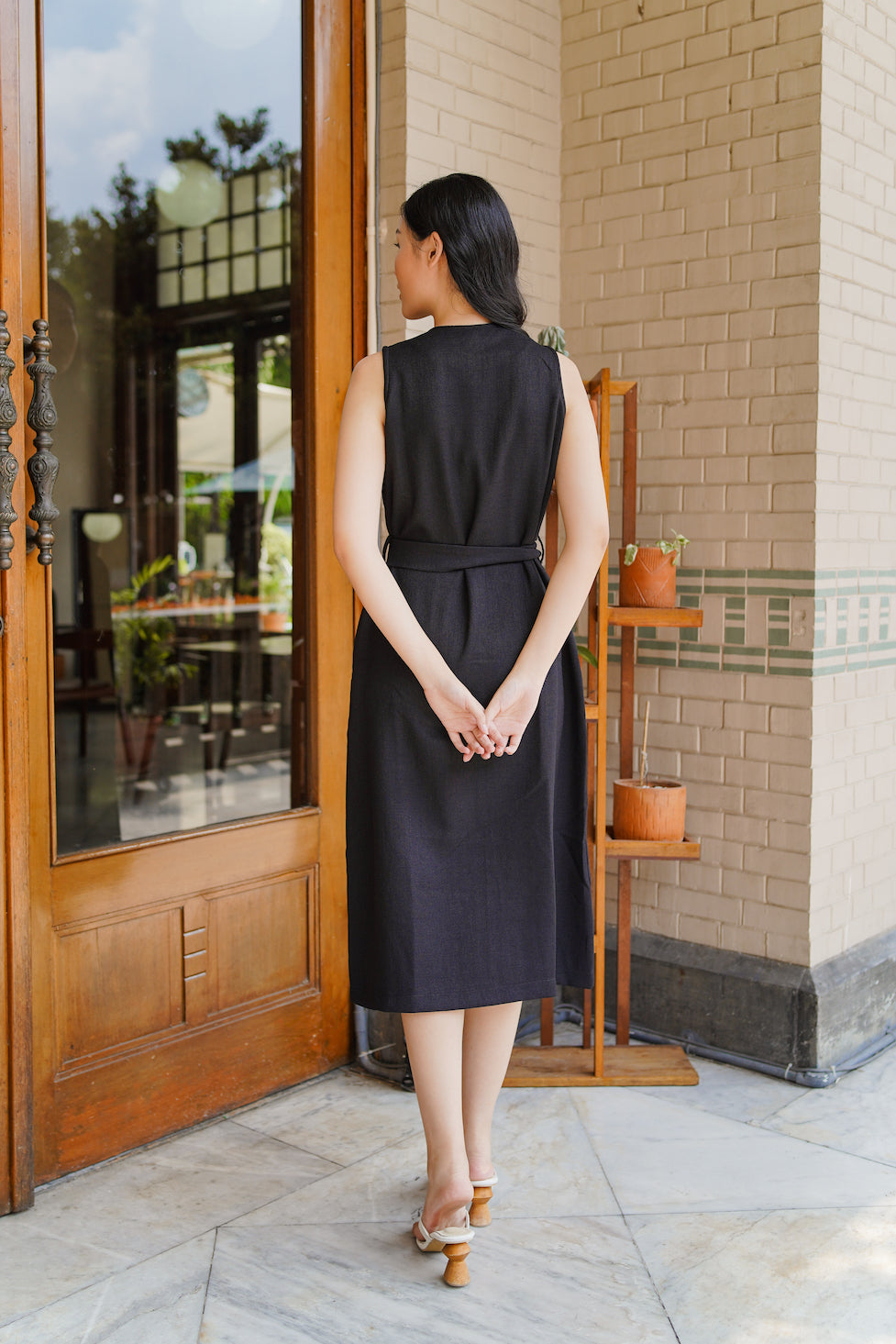 AUDREY DRESS IN DEEP BLACK