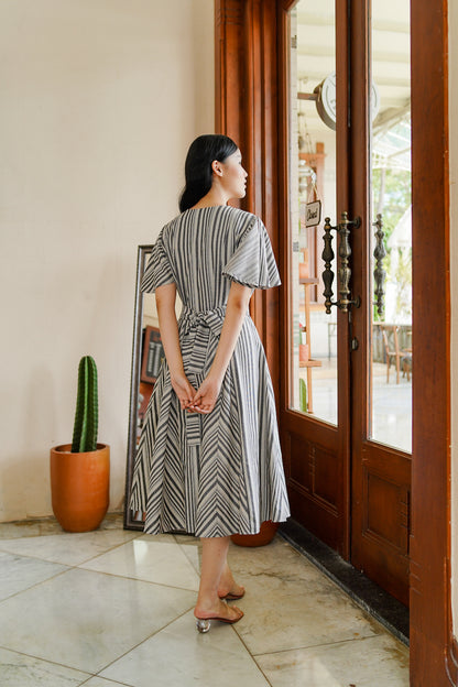 PLIEE DRESS IN BLACK FOREST