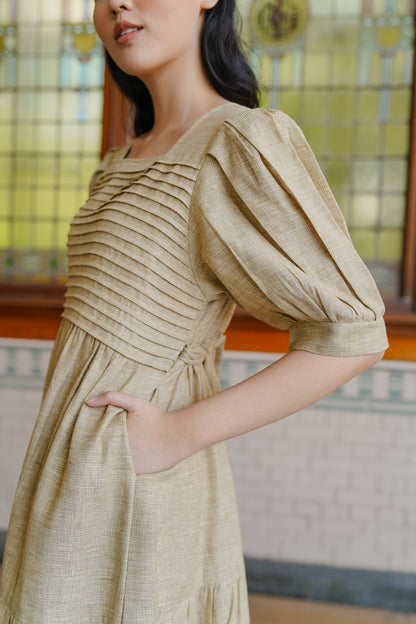 MARRIANE REVERSIBLE DRESS IN HONEYBUTTER