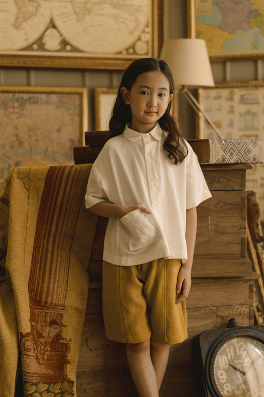 MINI CLARA TOP IN PEARL WHITE