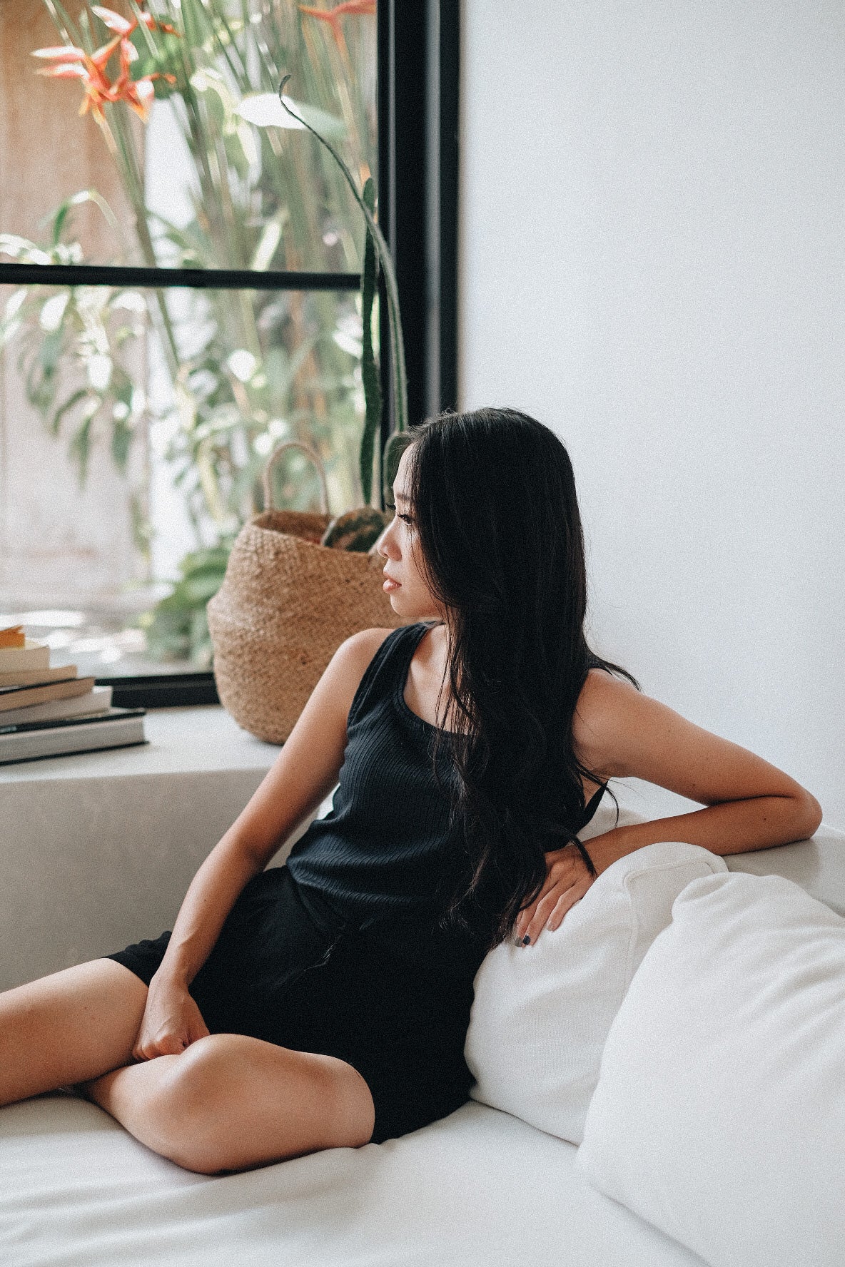 MELL SQ  - SLEEVELESS IN DEEP BLACK