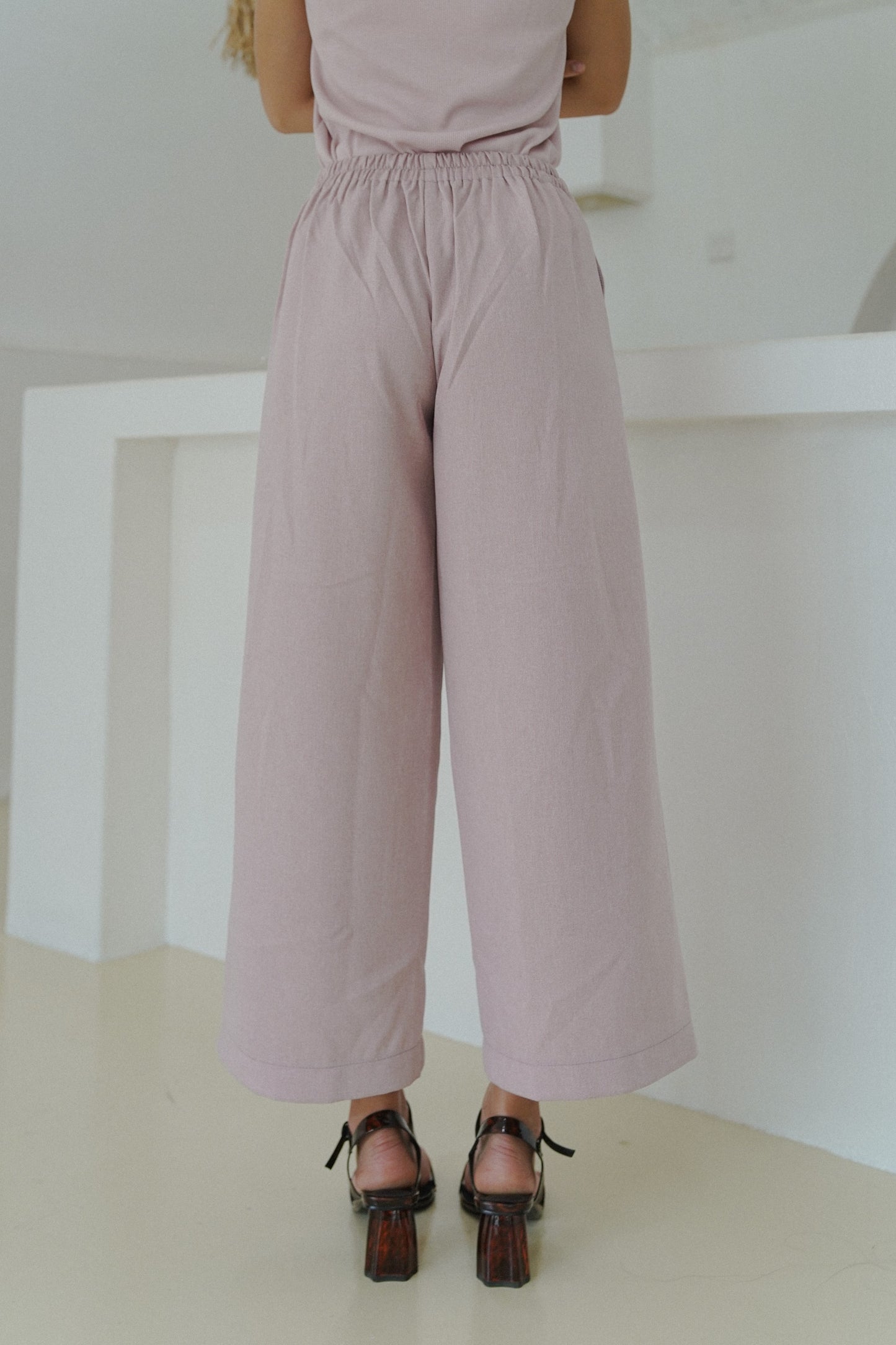 LONG ARDEE PANTS IN ROSE CLOUD